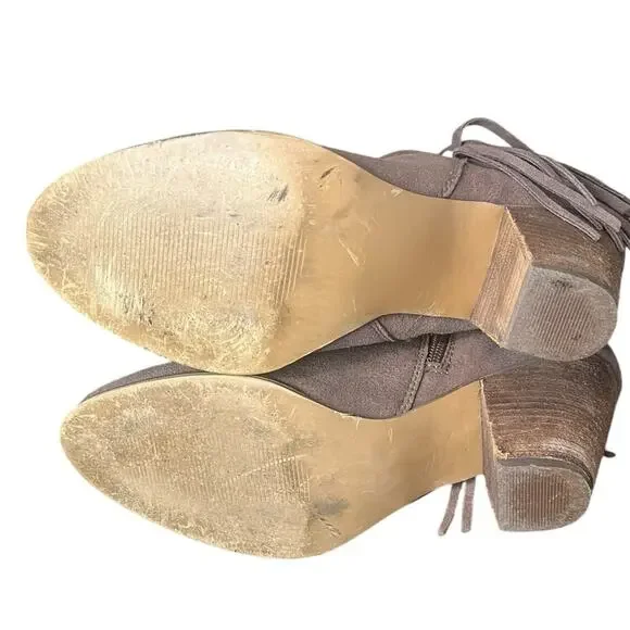 STEVE MADDEN Ohio Taupe Leather Western Boots w/Fringe Women's Size 9 - Picture 6 of 7